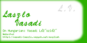 laszlo vasadi business card